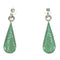 Silver Southwestern Turquoise Inlay Post Dangle Tear Drop Earrings AX67626