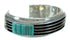 Turquoise Inlay Silver Southwestern Jewelry Cuff Bracelet AX78141
