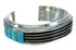 Turquoise Silver Southwestern Cuff Bracelet AX78148