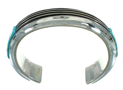 Turquoise Silver Southwestern Cuff Bracelet AX78148