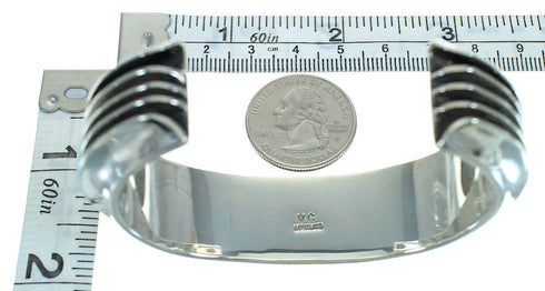 Turquoise Silver Southwestern Cuff Bracelet AX78148