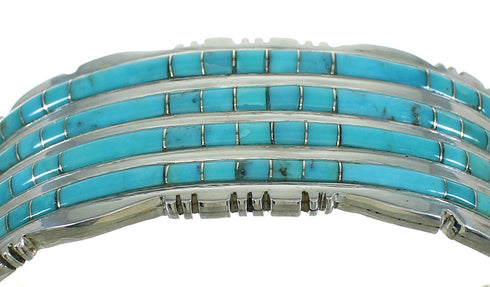Southwest Turquoise Sterling Silver Cuff Bracelet AX78158