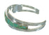 Turquoise Inlay Authentic Sterling Silver Southwestern Cuff Bracelet AX78293