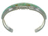 Turquoise Inlay Authentic Sterling Silver Southwestern Cuff Bracelet AX78293
