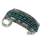 Sterling Silver Turquoise Needlepoint Water Wave Cuff Bracelet AX78354