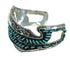 Sterling Silver Turquoise Needlepoint Water Wave Cuff Bracelet AX78354