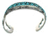 Sterling Silver Turquoise Needlepoint Water Wave Cuff Bracelet AX78354