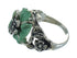Turquoise Inlay And Silver Southwest Flower Dragonfly Ring Size 5-1/2 YX68970