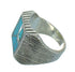 Southwest Sterling Silver And Turquoise Inlay Ring Size 7-3/4 YX68998