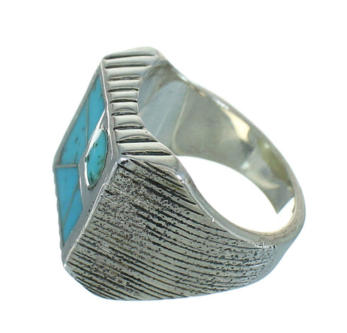 Southwestern Silver And Turquoise Ring Size 5-1/4 YX68993