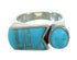 Turquoise And Authentic Sterling Silver Southwest Ring Size 7-1/4 YX69393