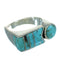 Turquoise Inlay And Genuine Sterling Silver Southwest Ring Size 5-1/2 YX69398