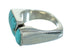 Genuine Sterling Silver And Turquoise Southwest Ring Size 8-1/4 YX69412