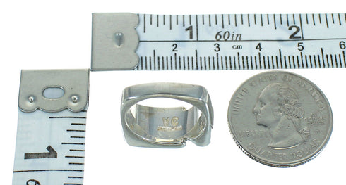 Genuine Sterling Silver And Turquoise Southwest Ring Size 8-1/4 YX69412