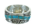 Sterling Silver Water Wave Turquoise Southwest Ring Size 6-3/4 RX68963