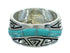 Genuine Sterling Silver Turquoise Water Wave Ring Size 6-1/4 RX68981