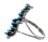 Turquoise Needlepoint And Sterling Silver Ring Size 7-1/2 YX78636