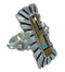 Multicolor Silver Southwestern Ring Size 4-1/2 YX75256