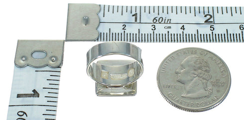 Silver And Multicolor Inlay Ring Size 7-1/4 YX75300