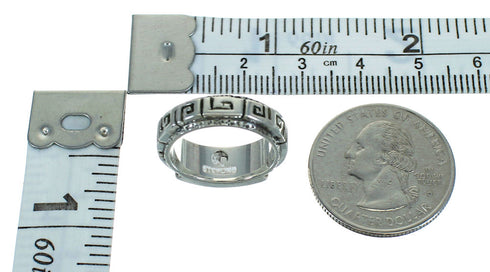 Multicolor Inlay And Sterling Silver Southwestern Water Wave Ring Size 6 YX75315