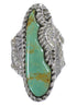Silver Southwestern Turquoise Jewelry Ring Size 5-3/4 QX74911
