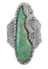 Authentic Sterling Silver Southwestern Turquoise Jewelry Ring Size 6-1/2 QX74917