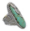 Genuine Sterling Silver Southwest Turquoise Jewelry Ring Size 7-3/4 QX74918