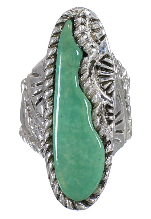 Southwest Authentic Sterling Silver Turquoise Jewelry Ring Size 5 QX74927