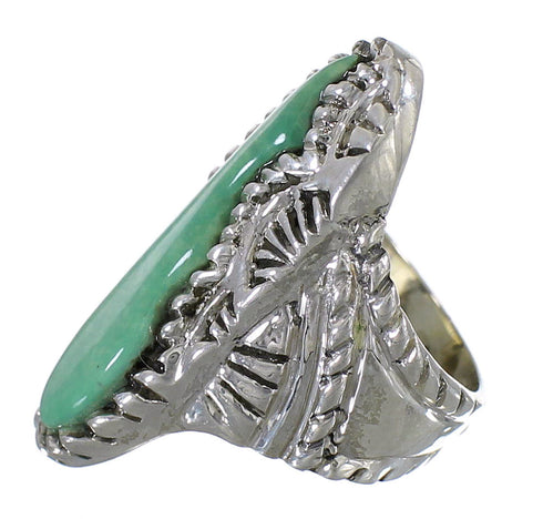 Southwest Authentic Sterling Silver Turquoise Jewelry Ring Size 5 QX74927
