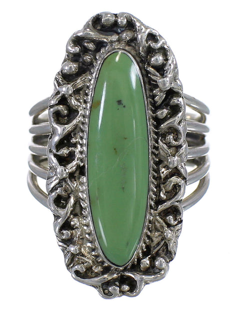 Southwest Turquoise Sterling Silver Jewelry Ring Size 8-1/4 QX74940