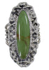 Southwestern Turquoise Authentic Sterling Silver Jewelry Ring Size 4-1/2 QX74951