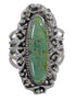 Southwest Turquoise Genuine Sterling Silver Jewelry Ring Size 7-3/4 QX74953