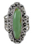Southwestern Turquoise Genuine Sterling Silver Jewelry Ring Size 7-1/2 QX74955