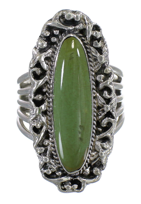 Turquoise And Silver Southwestern Ring Size 6-1/2 QX74983