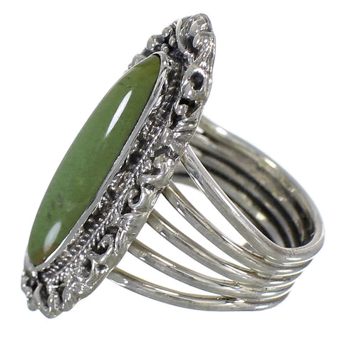 Turquoise And Silver Southwestern Ring Size 6-1/2 QX74983