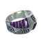 Southwestern Sterling Silver Magenta Turquoise Water Water Ring Size 6-1/4 QX81598