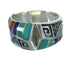 Multicolor Silver Southwest Water Wave Ring Size 6-1/2 QX81628