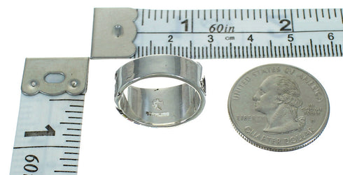 Multicolor Silver Southwest Water Wave Ring Size 6-1/2 QX81628