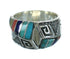 Multicolor Sterling Silver Southwestern Water Wave Ring Size 4-3/4 QX81633