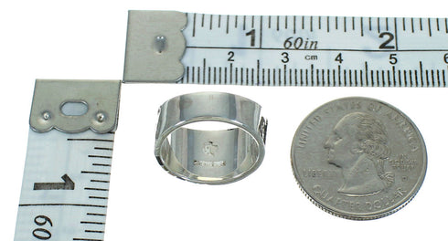 Multicolor Sterling Silver Southwestern Water Wave Ring Size 4-3/4 QX81633