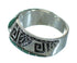 Turquoise Silver Southwest Water Wave Ring Size 5-3/4 QX81651