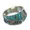 Turquoise Sterling Silver Southwest Water Wave Ring Size 6-1/4 QX81653