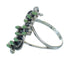 Silver Turquoise Needlepoint Ring Size 4-1/2 YX76409