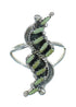 Sterling Silver And Turquoise Needlepoint Southwest Ring Size 8-1/2 YX76423