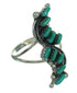 Sterling Silver And Turquoise Needlepoint Southwestern Ring Size 4-1/4 YX76424