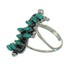 Sterling Silver And Turquoise Needlepoint Southwestern Ring Size 4-1/4 YX76424