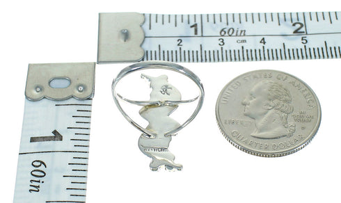 Sterling Silver And Turquoise Needlepoint Southwestern Ring Size 4-1/4 YX76424