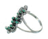 Southwestern Silver Turquoise Needlepoint Ring Size 7-1/4 YX76426