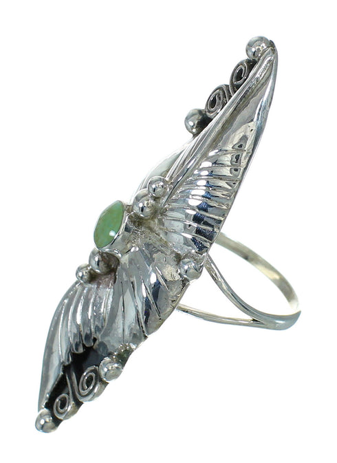 Southwestern Turquoise Silver Ring Size 5 YX76434