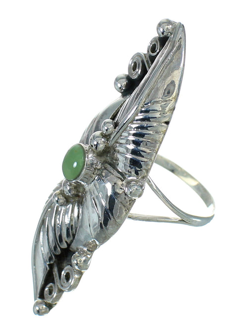 Turquoise Silver Southwestern Jewelry Ring Size 7-1/4 YX76442
